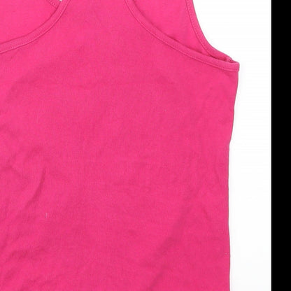 Texmania Womens Pink   Basic Tank Size S  - Monkey La Manga
