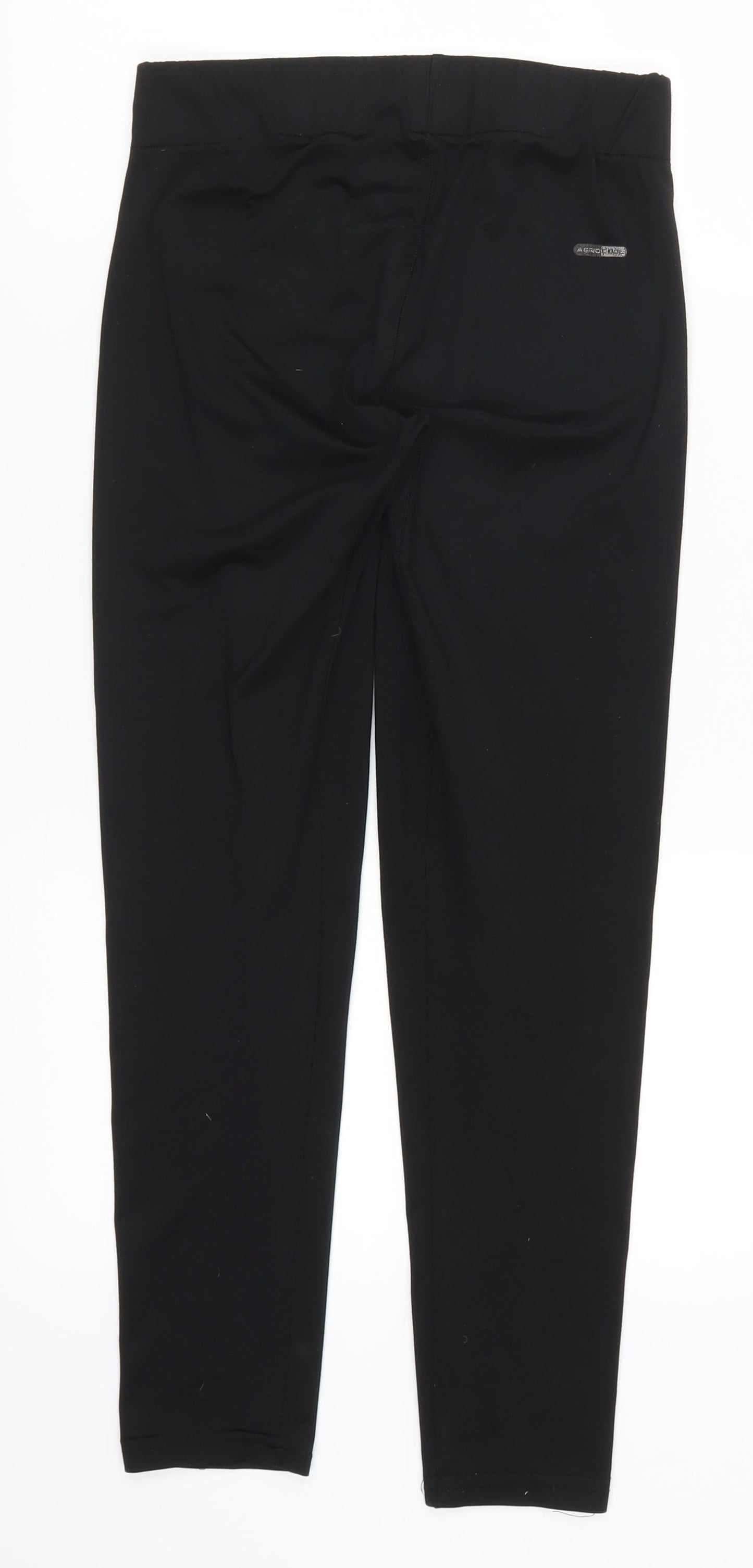 Original USA Womens Black   Cropped Leggings Size 8 L24 in