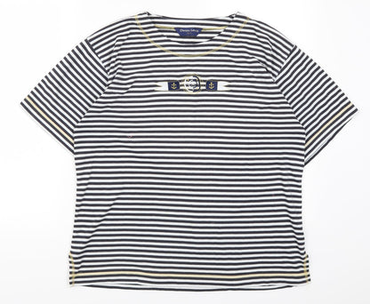 Womens UK Size M Donna Lewis Blue Basic T-Shirt