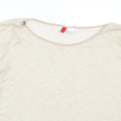 H&M Womens Beige   Basic T-Shirt Size 10