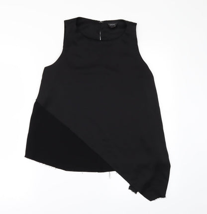 Womens UK Size 8 Topshop Black Camisole Blouse
