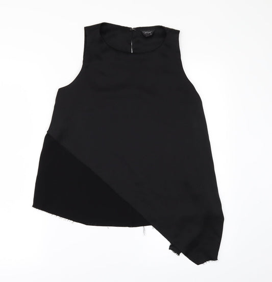 Womens UK Size 8 Topshop Black Camisole Blouse