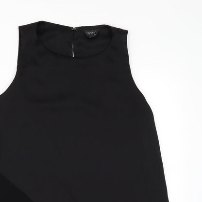 Womens UK Size 8 Topshop Black Camisole Blouse