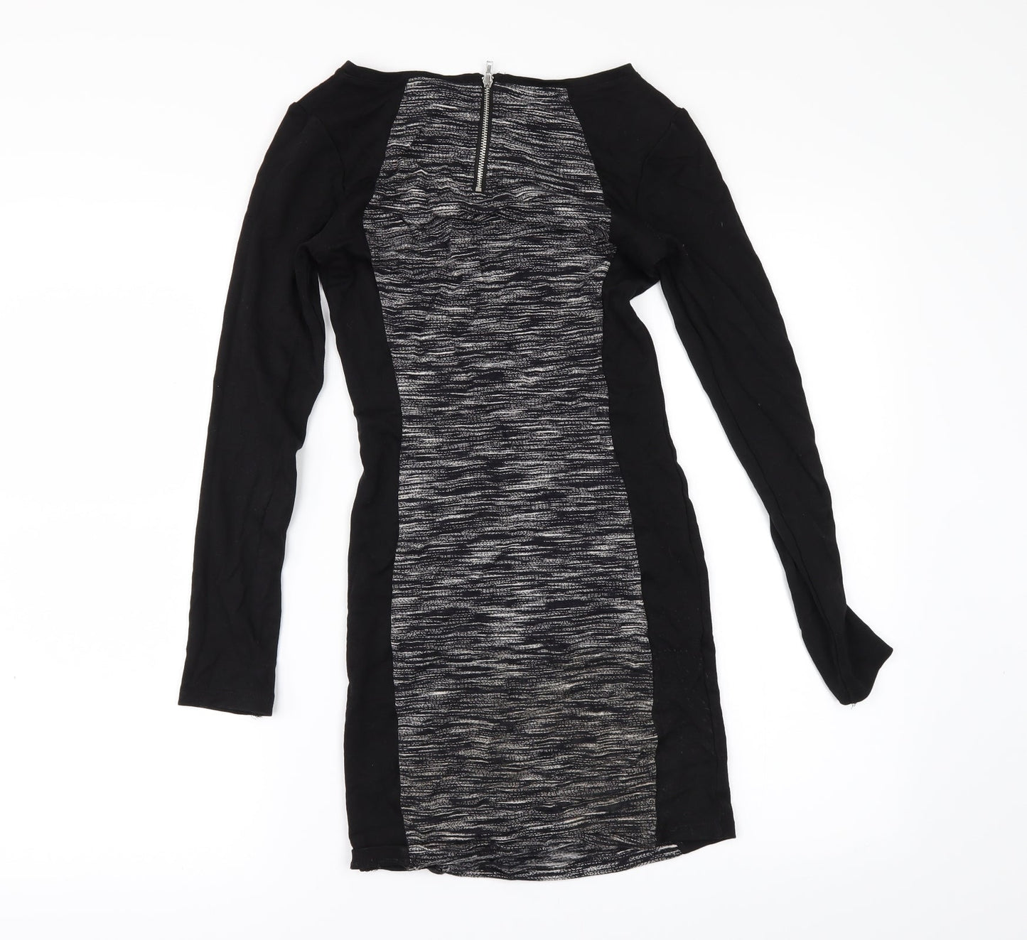 H&M Womens Black Striped  Bodycon  Size 6