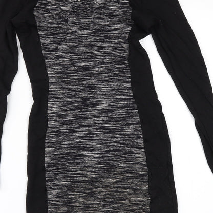H&M Womens Black Striped  Bodycon  Size 6