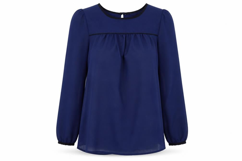 H&M Womens Blue   Tunic Blouse Size 8