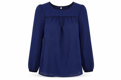 H&M Womens Blue   Tunic Blouse Size 8