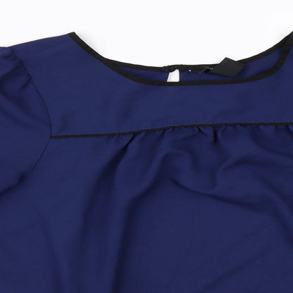 H&M Womens Blue   Tunic Blouse Size 8