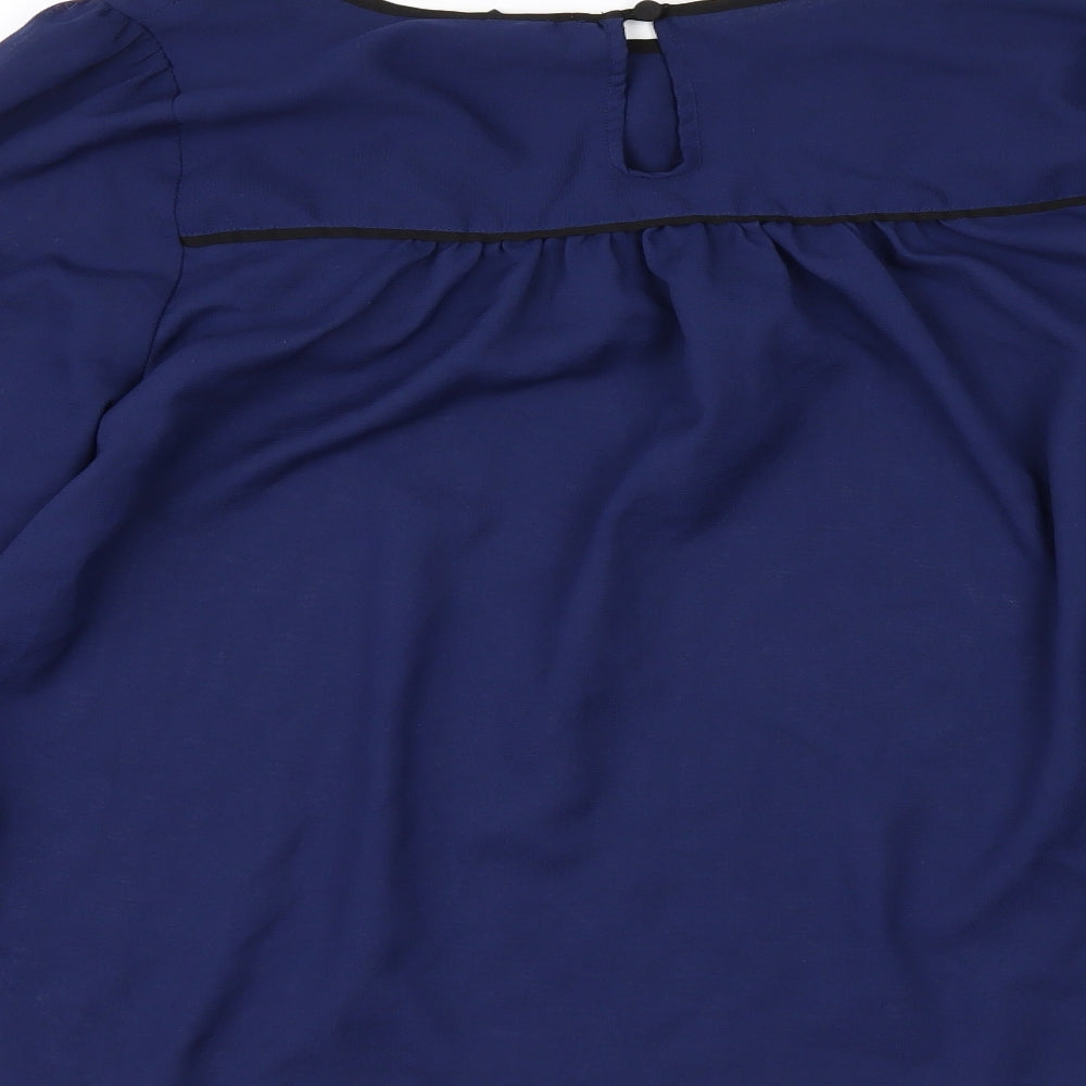 H&M Womens Blue   Tunic Blouse Size 8