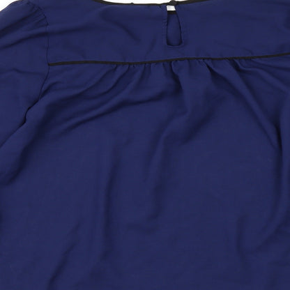 H&M Womens Blue   Tunic Blouse Size 8