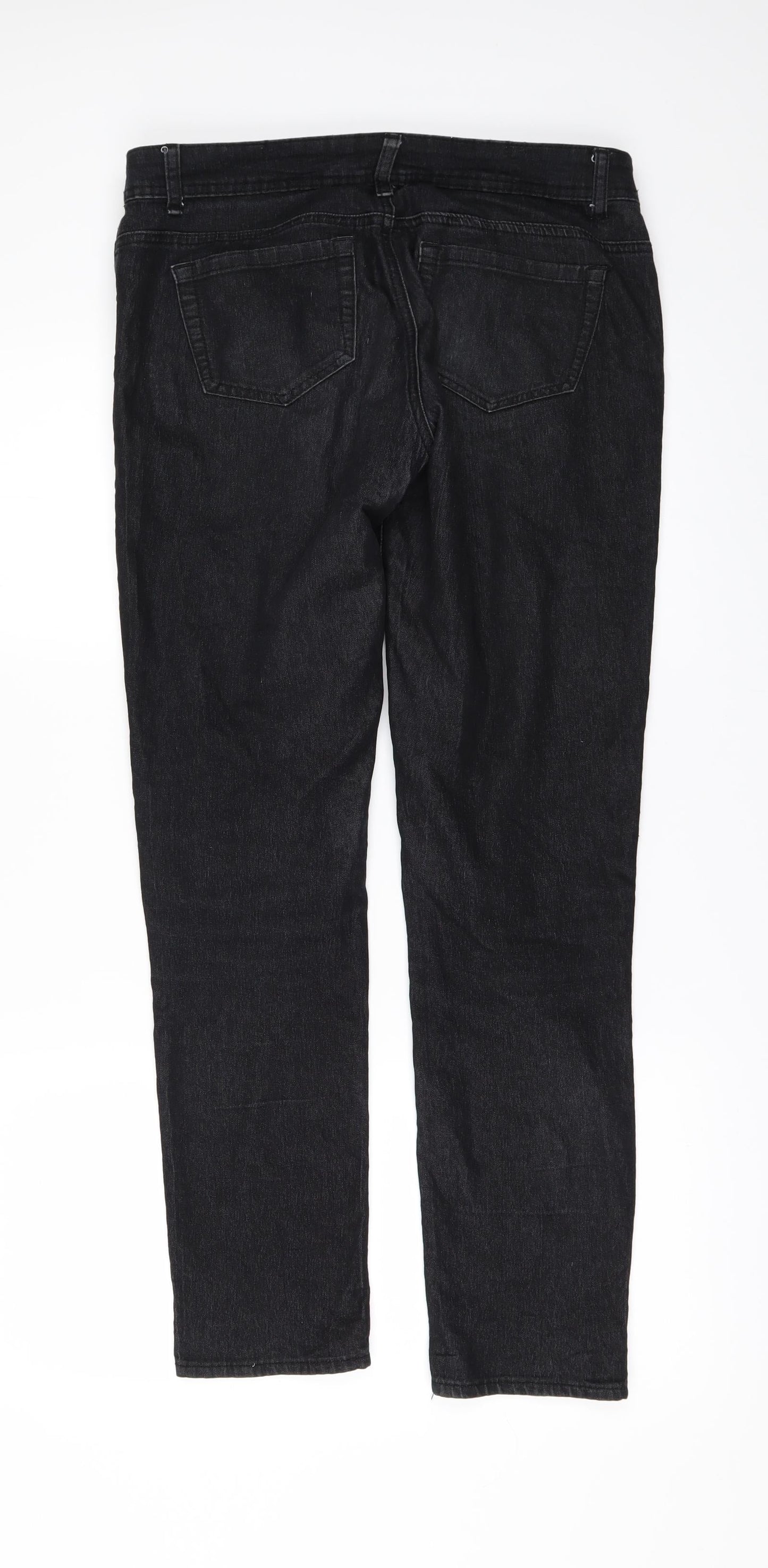 Denim & Co. Womens Black  Denim Skinny Jeans Size 12 L29 in