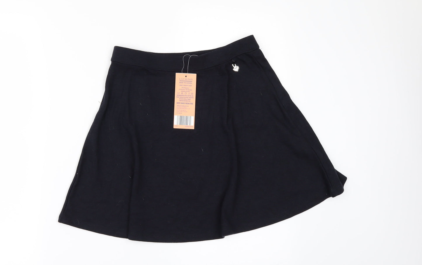 Lilly & Dan Girls Black   A-Line Skirt Size 11-12 Years