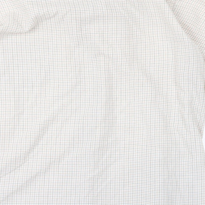 Mens UK Size 16 BHS Beige  Button-Up Long Sleeve Casual Shirt