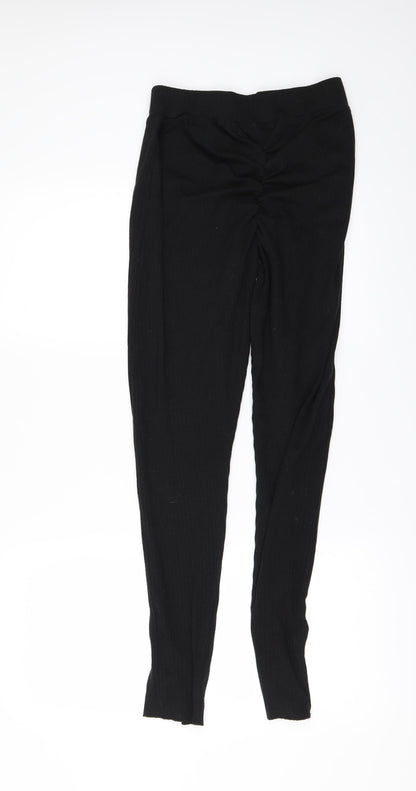 Womens UK Size 10 PRETTYLITTLETHING  Cargo Black Leggings