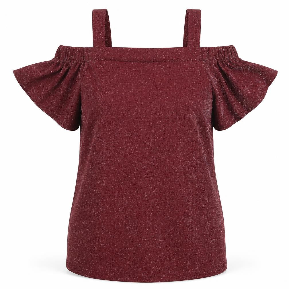 Womens UK Size 12 F&F Red Basic Blouse