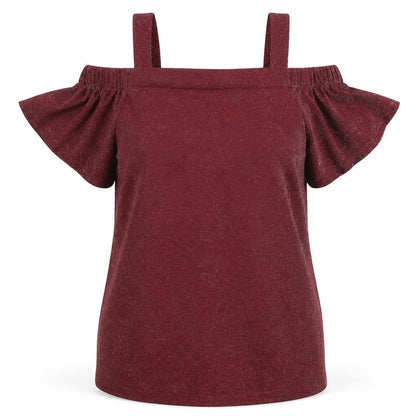 Womens UK Size 12 F&F Red Basic Blouse