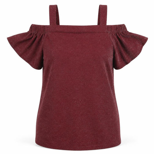 Womens UK Size 12 F&F Red Basic Blouse