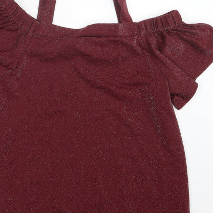 F&F Womens Red   Basic Blouse Size 12