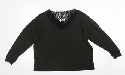 Dorothy Perkins Womens Green  Knit Pullover Jumper Size 14