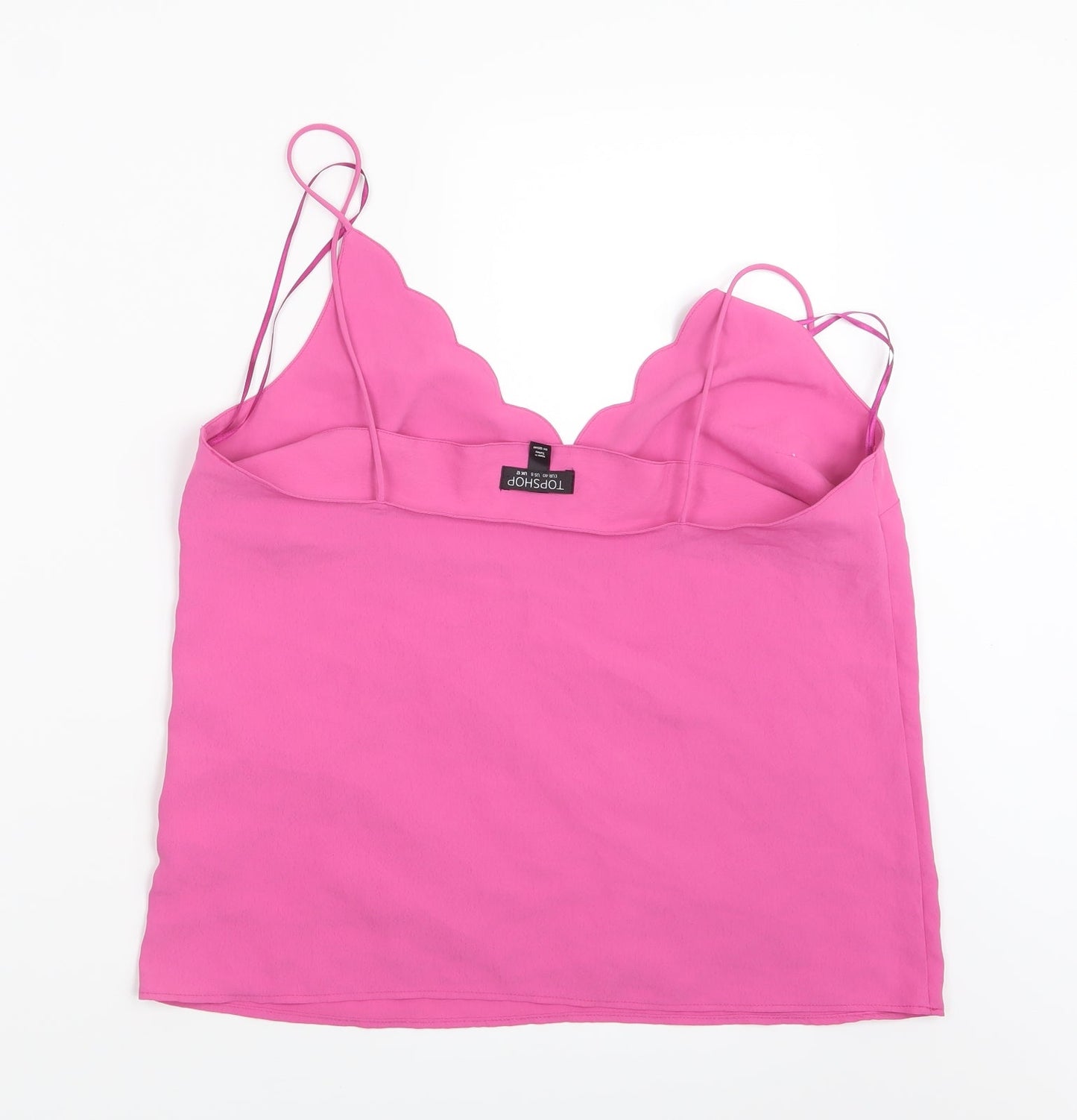 Womens UK Size 12 Topshop Pink Basic Blouse