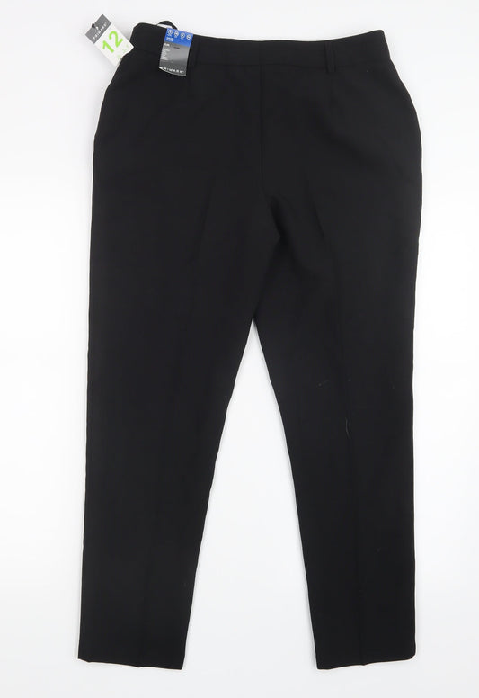 Primark Womens Black   Trousers  Size 12 L26.5 in