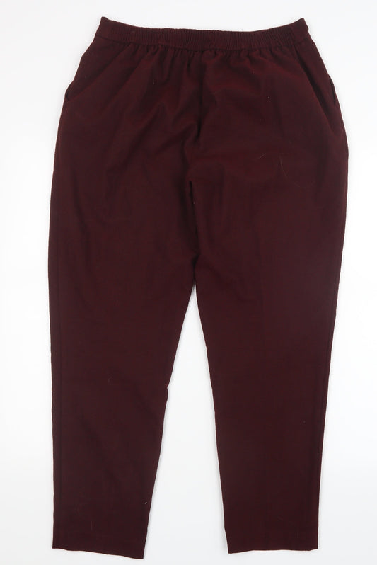 New Look Womens Red   Trousers  Size 12 L26 in