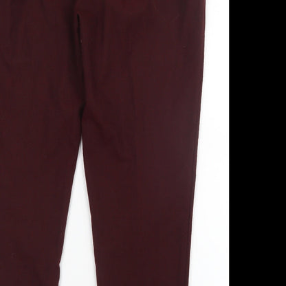 New Look Womens Red   Trousers  Size 12 L26 in