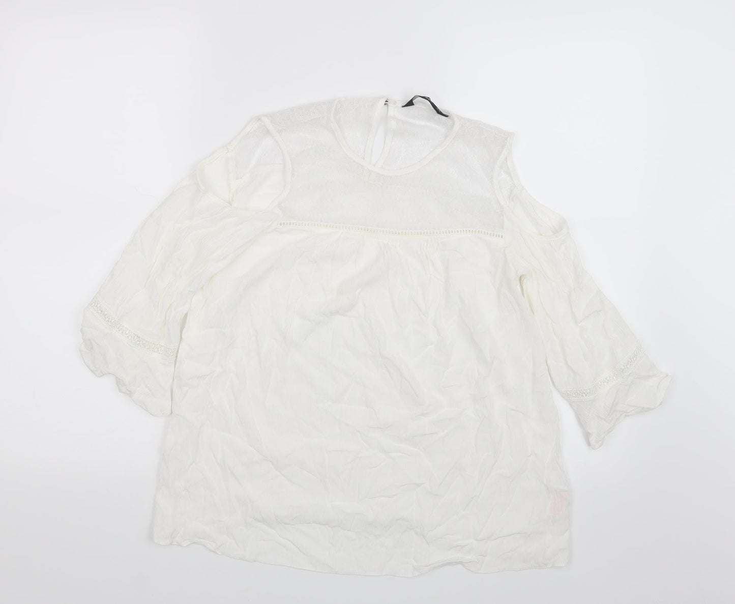 F&F Womens White   Basic Blouse Size 14