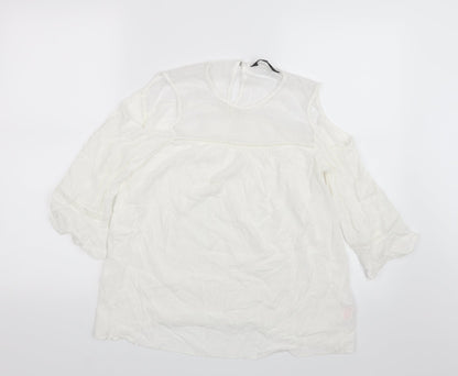 F&F Womens White   Basic Blouse Size 14