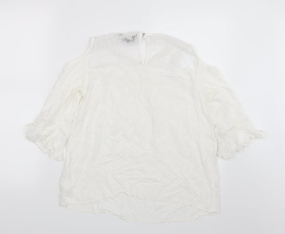 F&F Womens White   Basic Blouse Size 14