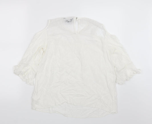 F&F Womens White   Basic Blouse Size 14