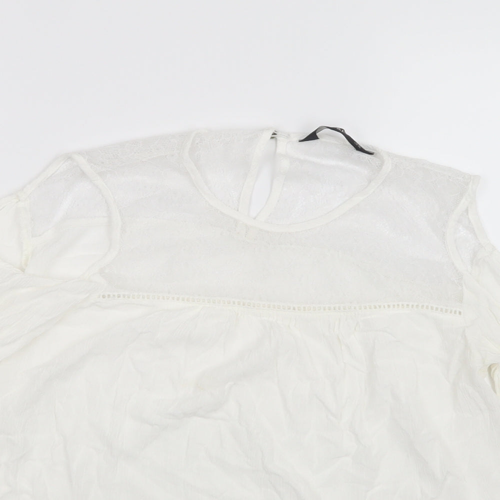 F&F Womens White   Basic Blouse Size 14