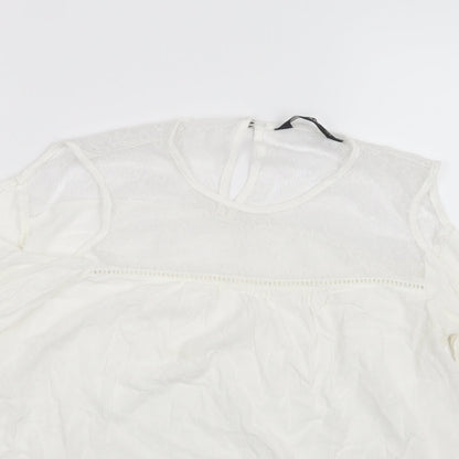 F&F Womens White   Basic Blouse Size 14