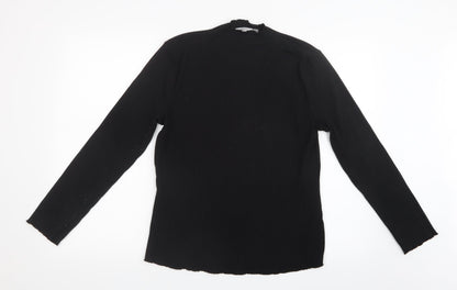 Womens UK Size XL Oasis Black Basic T-Shirt