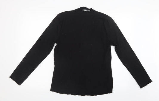 Womens UK Size XL Oasis Black Basic T-Shirt