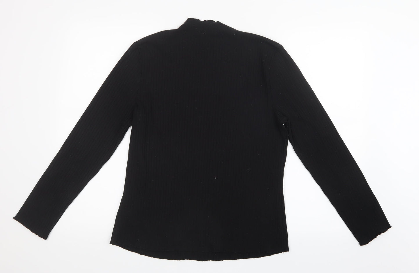 Womens UK Size XL Oasis Black Basic T-Shirt