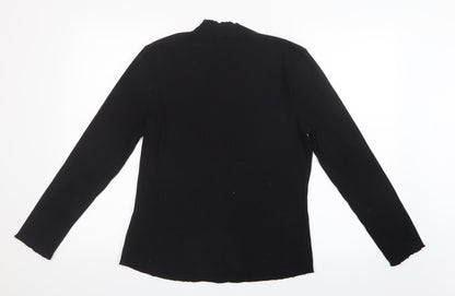 Womens UK Size XL Oasis Black Basic T-Shirt