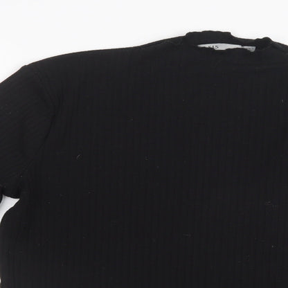 Womens UK Size XL Oasis Black Basic T-Shirt