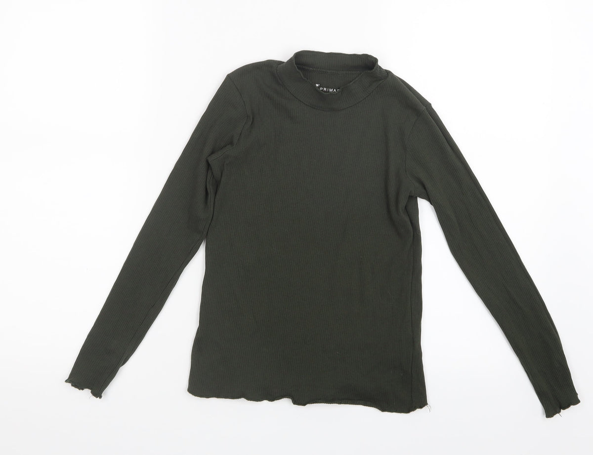 Primark Girls Green   Basic T-Shirt Size 9-10 Years