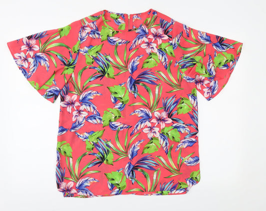 Primark Womens Pink Floral  Basic Blouse Size 12