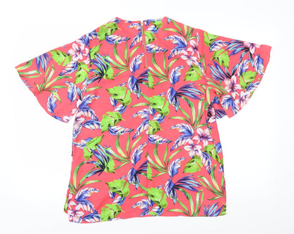 Primark Womens Pink Floral  Basic Blouse Size 12