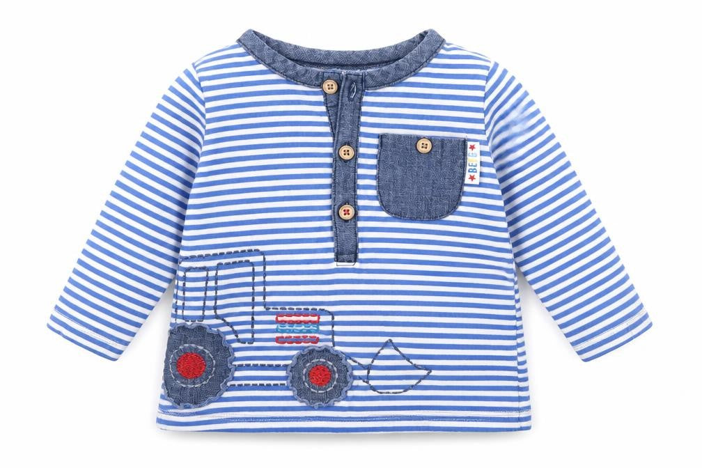 George Baby Blue Striped  Basic T-Shirt Size 3-6 Months