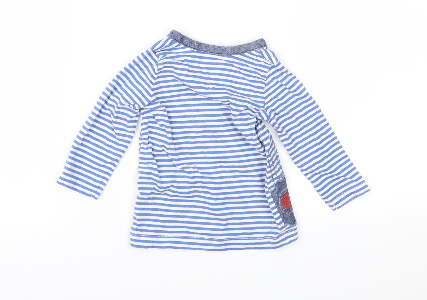 George Baby Blue Striped  Basic T-Shirt Size 3-6 Months