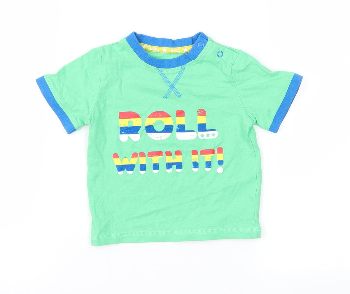 Tu Baby Green   Basic T-Shirt Size 6-9 Months