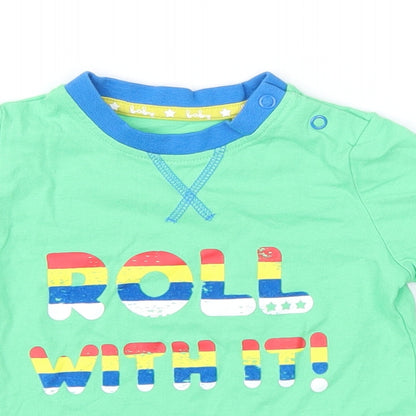 Tu Baby Green   Basic T-Shirt Size 6-9 Months