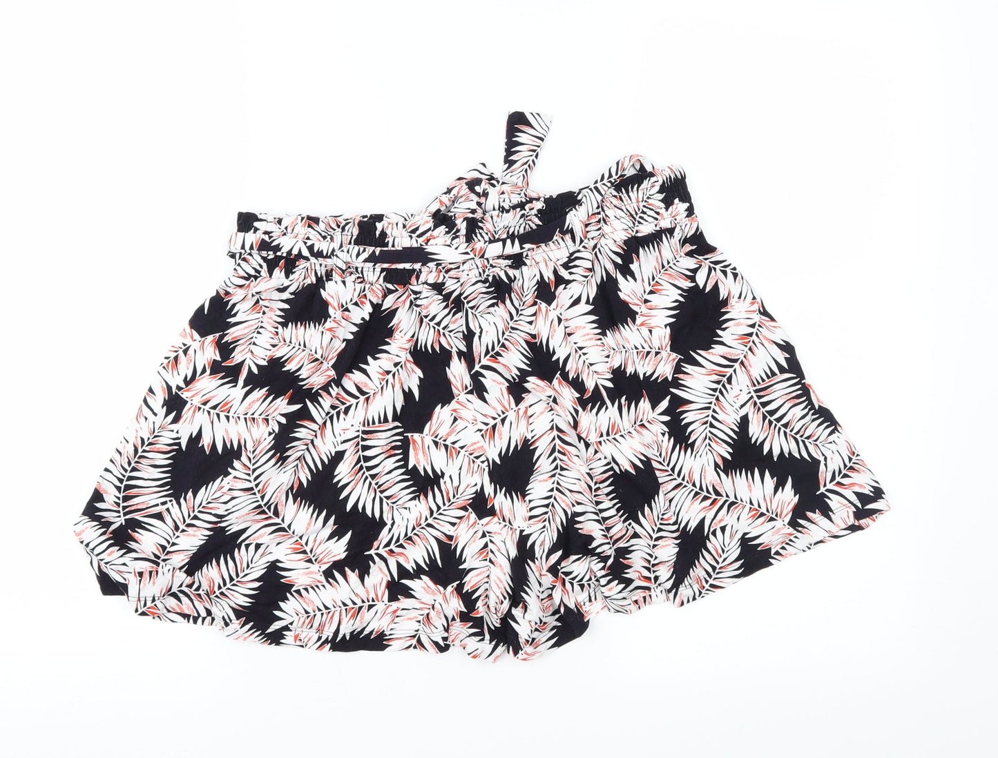 F&F Womens Black Floral  Mom Shorts Size 10