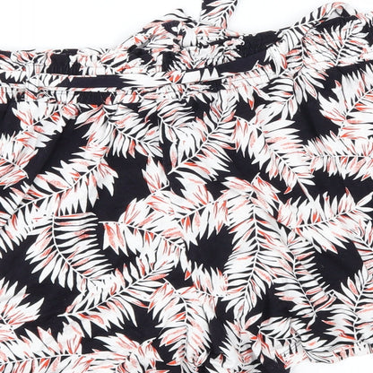 F&F Womens Black Floral  Mom Shorts Size 10