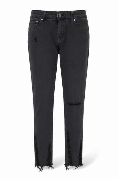 Denim & Co. Womens Black   Straight Jeans Size 12 L26 in