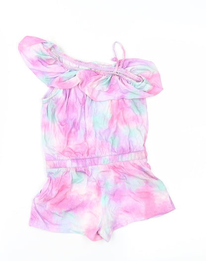 NEXT Girls Multicoloured Geometric  Playsuit One-Piece Size 4 Years