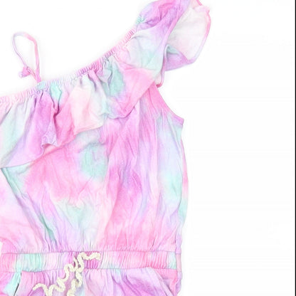NEXT Girls Multicoloured Geometric  Playsuit One-Piece Size 4 Years